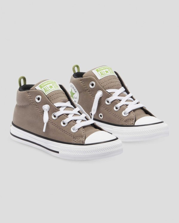 Converse Chuck Taylor All Star Street Brune Sko Danmark - Converse Mid Sneakers Børn - 47035SITZ